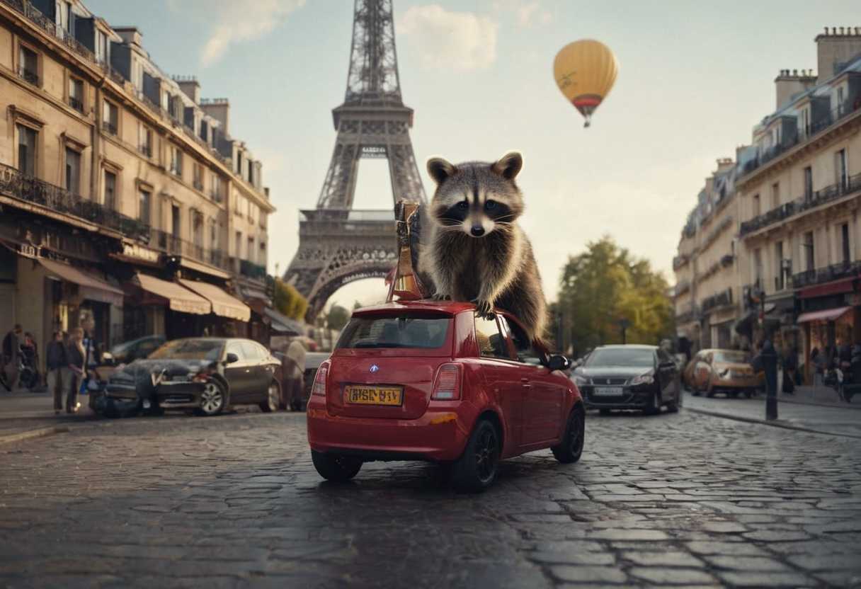 Trouver raccoon mystake dans les rues de Paris